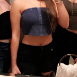 Blue Crop Top